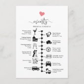 De tijdlijn van het huwelijk met schattig hart, ga advieskaart (Voorkant)