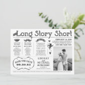 De tijdlijn van het liefdesverhaal sparen de Foto  Kaart (Staand voorkant)