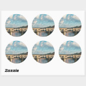 De tijdloze charme van Ponte Vecchio Ronde Sticker (Vel)