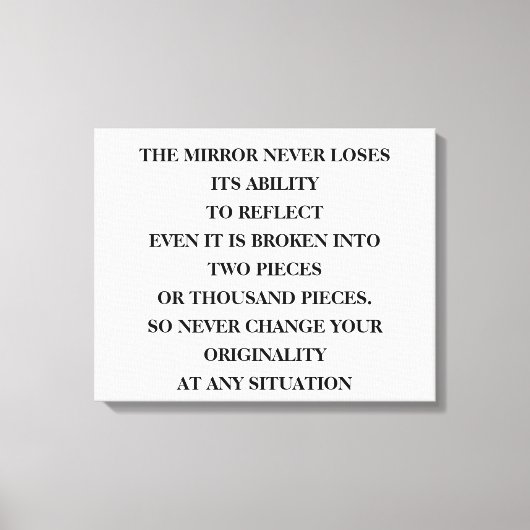 De tijdloze kracht van de spiegel om te reflectere canvas afdruk (Voorkant)