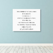 De tijdloze kracht van de spiegel om te reflectere canvas afdruk (Insitu (Houten vloer))