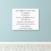 De tijdloze kracht van de spiegel om te reflectere canvas afdruk (Insitu (Houten vloer))