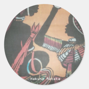 De tijdloze schoonheid van de Masai traditie Ronde Sticker