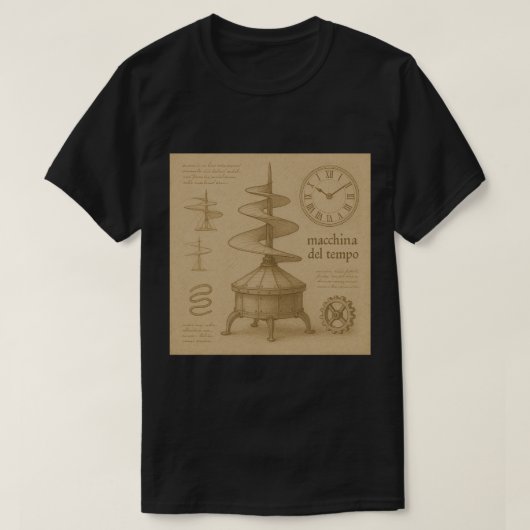 De tijdmachine van Leonardo da Vinci? T-shirt (Design voorkant)