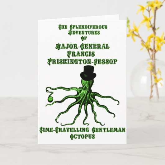 De tijdreizende meneer Octopus Kaart (Gele Bloem)