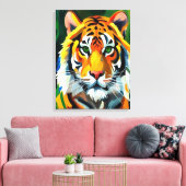 De tijger canvas afdruk (Insitu (Woonkamer))