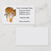 De tijger die loopt past Visitekaartjes aan (Voorkant / Achterkant)