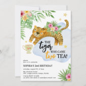 De tijger die twee thee kwam! 2e verjaardag kaart (Voorkant)