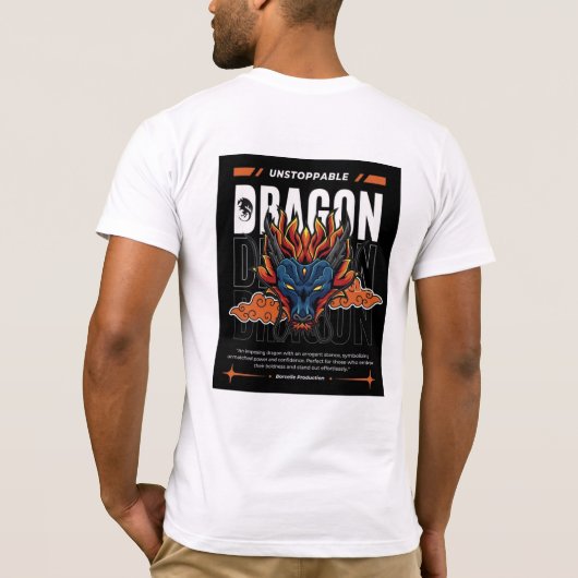 De tijger en de draak dorst ontwerp t-shirt (Achterkant)