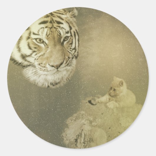 De tijger en de keuken, ronde Stickers (Voorkant)