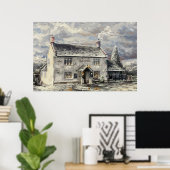 De tijger Inn, Turnditch - winter poster (Thuiskantoor)