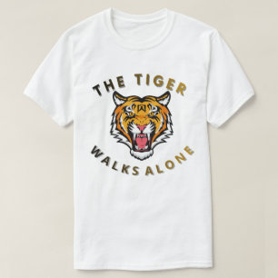 De Tijger Loopt Alleen – Grafische Fiere Tijger T-shirt