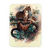 De tijger van Clouded door Joseph Wolf Magneet (Verticaal)