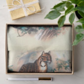 De tijger van Clouded door Joseph Wolf Tissuepapier (Geschenk)