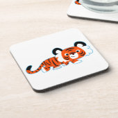 De tijger van de Cartoon van de klap op de Onderze Drankjes Onderzetter (Linkerzijde)