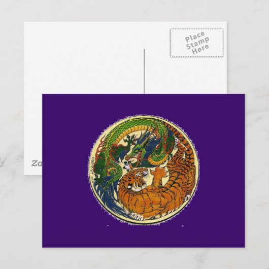 DE TIJGER VAN DE DRAAK BRIEFKAART (Voorkant / Achterkant)