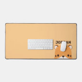 De Tijger van de klap met Persoonlijke Naam Bureaumat (Keyboard & Muis)
