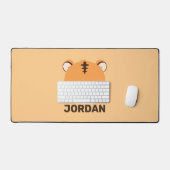 De Tijger van de klap met Persoonlijke Naam Bureaumat (Keyboard & Muis)