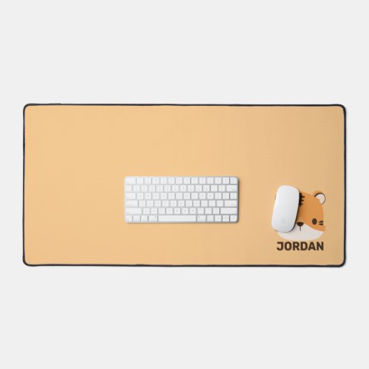 De Tijger van de klap met Persoonlijke Naam Bureaumat (Keyboard & Muis)