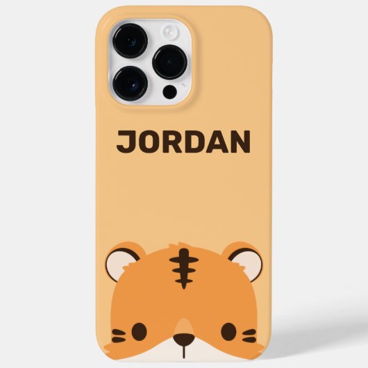 De Tijger van de klap met Persoonlijke Naam Case-Mate iPhone Case (Achterkant)