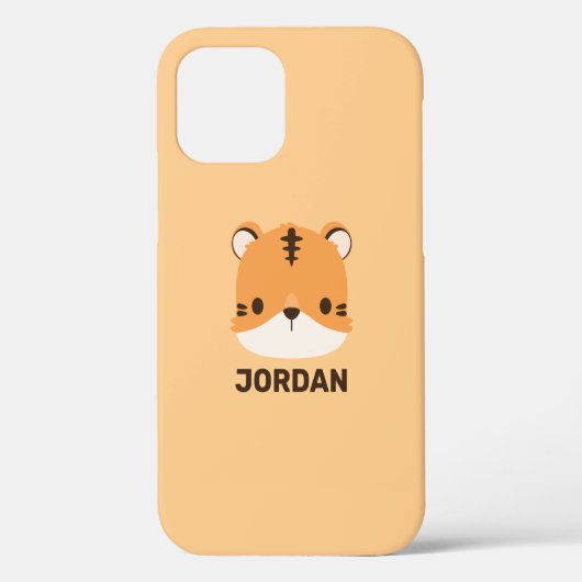 De Tijger van de klap met Persoonlijke Naam Case-Mate iPhone Case (Achterkant)