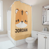 De Tijger van de klap met Persoonlijke Naam Douchegordijn (In situ)