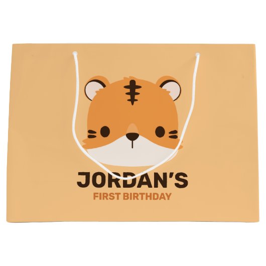 De Tijger van de klap met Persoonlijke Naam Groot Cadeauzakje (Voorkant)