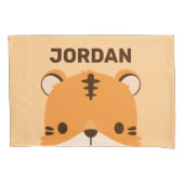 De Tijger van de klap met Persoonlijke Naam Kussensloop (Voorkant)