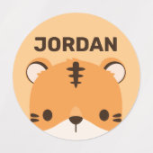De Tijger van de klap met Persoonlijke Naam Labels (Design 2)