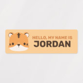 De Tijger van de klap met Persoonlijke Naam Labels (Design 1)