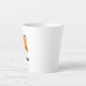 De Tijger van de klap met Persoonlijke Naam Latte Mok (Voorkant)
