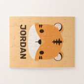 De Tijger van de klap met Persoonlijke Naam Legpuzzel (Horizontaal)