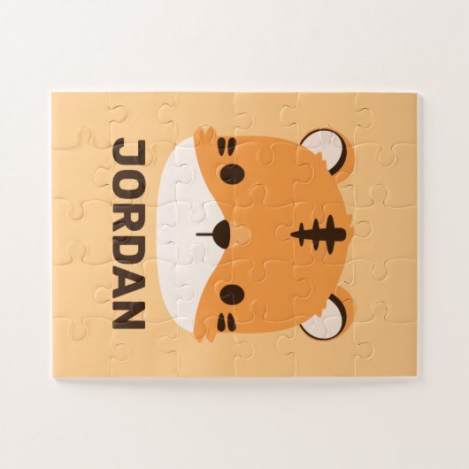 De Tijger van de klap met Persoonlijke Naam Legpuzzel (Horizontaal)