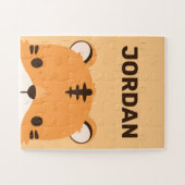 De Tijger van de klap met Persoonlijke Naam Legpuzzel (Horizontaal)