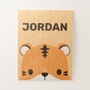 De Tijger van de klap met Persoonlijke Naam Legpuzzel