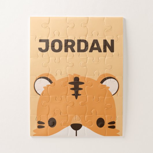 De Tijger van de klap met Persoonlijke Naam Legpuzzel (Verticaal)