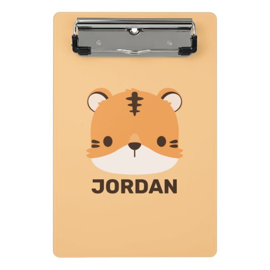 De Tijger van de klap met Persoonlijke Naam Mini Klembord (Voorkant)
