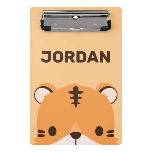 De Tijger van de klap met Persoonlijke Naam Mini Klembord (Voorkant)