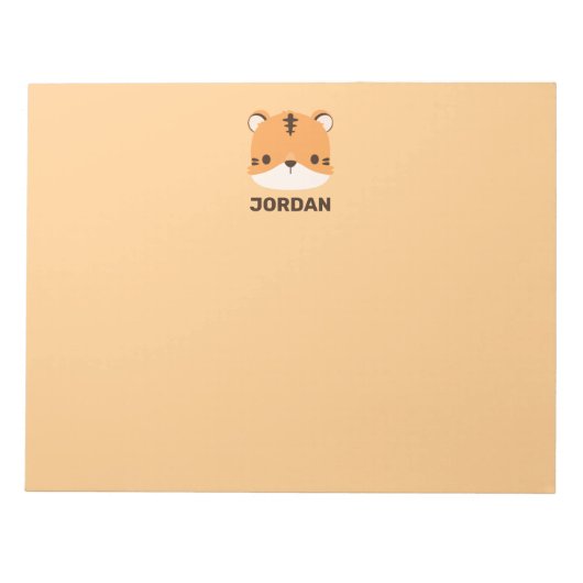 De Tijger van de klap met Persoonlijke Naam Notitieblok (Voorkant)