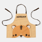 De Tijger van de klap met Persoonlijke Naam Schort (Voorkant)
