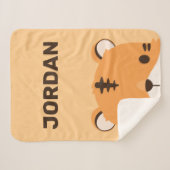 De Tijger van de klap met Persoonlijke Naam Sherpa Deken (Voorkant (horizontaal))