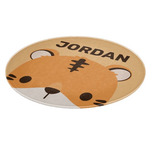 De Tijger van de klap met Persoonlijke Naam Snijplank (Hoek)