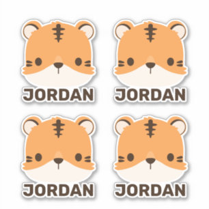 De Tijger van de klap met Persoonlijke Naam Sticker
