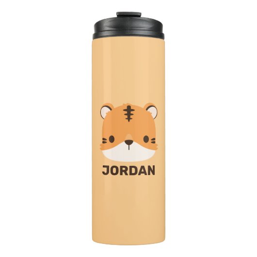 De Tijger van de klap met Persoonlijke Naam Thermosbeker (Voorkant)