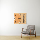 De Tijger van de klap met Persoonlijke Naam Wandkleed (In Situ (horizontaal))
