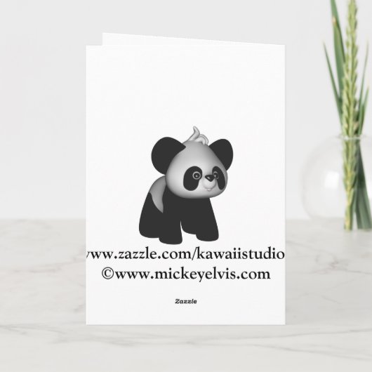 De Tijger van Kawaii dankt u kaardt Bedankkaart (Achterkant)