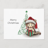 De Tijger van Kerstmis Feestdagenkaart (Voorkant)
