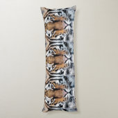 De tijgergezichtsstaar in de Grafische Stijl van d Lichaamskussen (Achterkant (Verticaal))