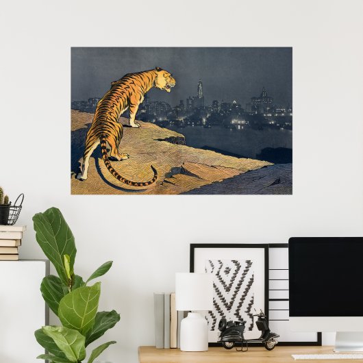 De tijgerpresident door Samuel Ehrhart Poster (Thuiskantoor)