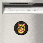 De tijgerWaterverf lachen past IT-magneet aan Magneet (Insitu (Vaatwasser))